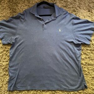 Blue polo Ralph Lauren big and tall collard shirt